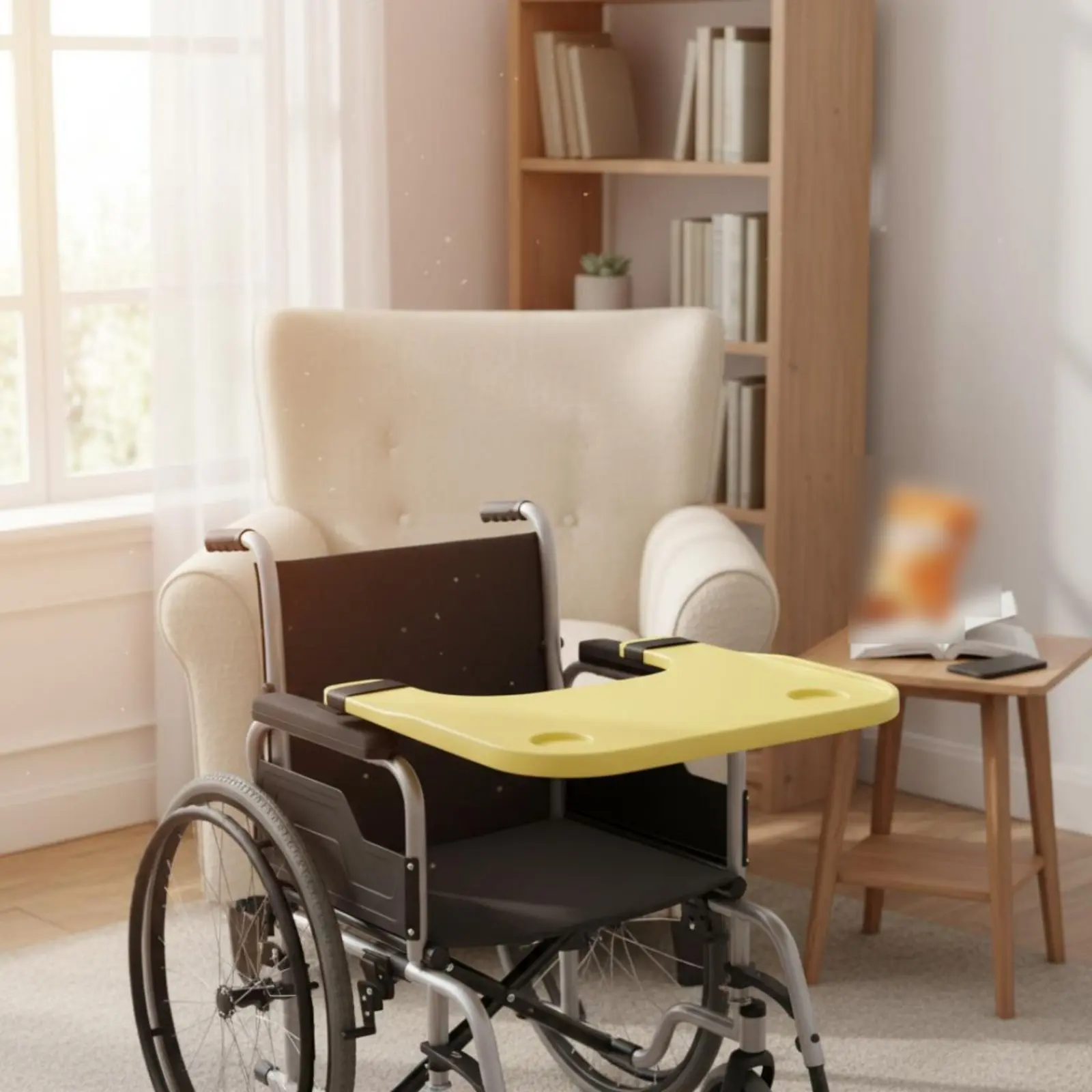 

Съемный прочный столик-поднос, съемный столик для ношения на коленях, износостойкий, водонепроницаемый, аксессуар для людей с ограниченными возможностями.