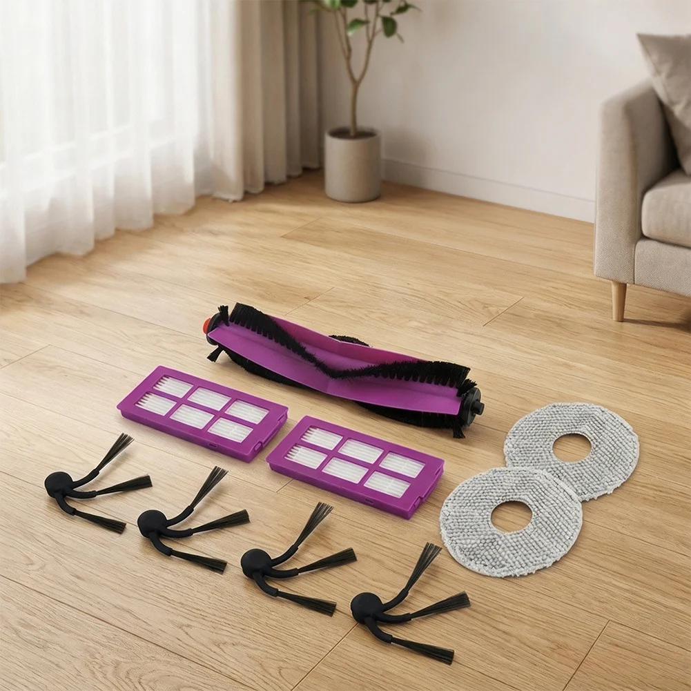 9pcs 17pcs Robot Vacuum Accessories Kit Main Brush Side For Mop Pad Filter For Midea For V16 Pro For Mini For Eureka J15 M/ax