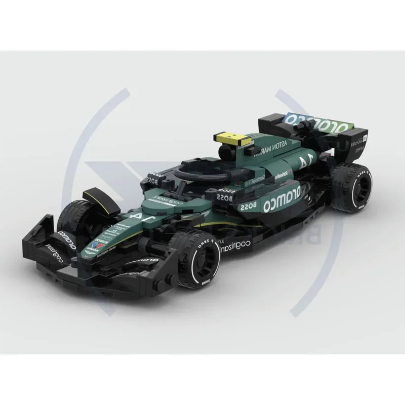 Bouwsteen MOC-179012 MOC-F1 Raceauto Amr24 Kleine Auto Speelgoed, Assemblagemodel 290 Stuks Kinderen Verjaardagscadeau Kerstspeelgoed Geschenken