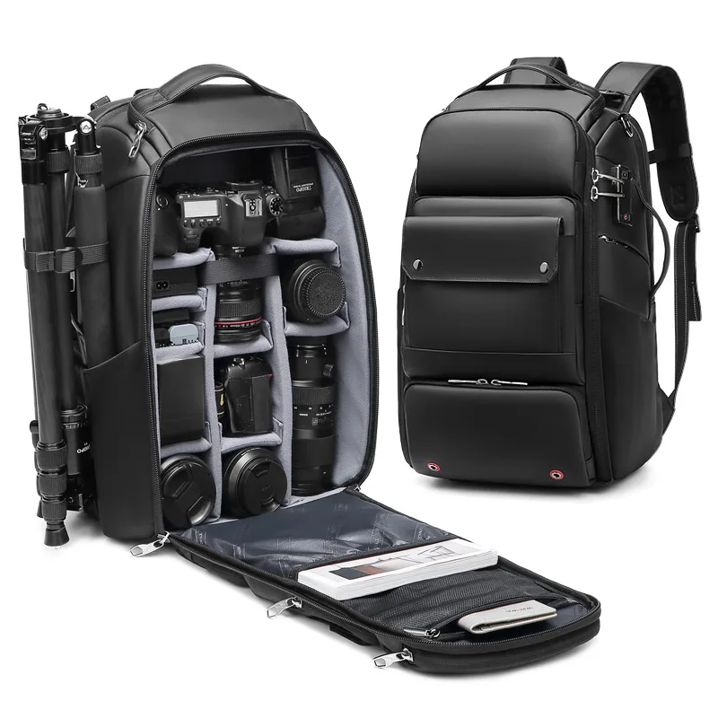 Double shoulder camera bag, SLR micro-single camera digital bag, waterproof and anti-theft large-capacity drone bag 19 inches