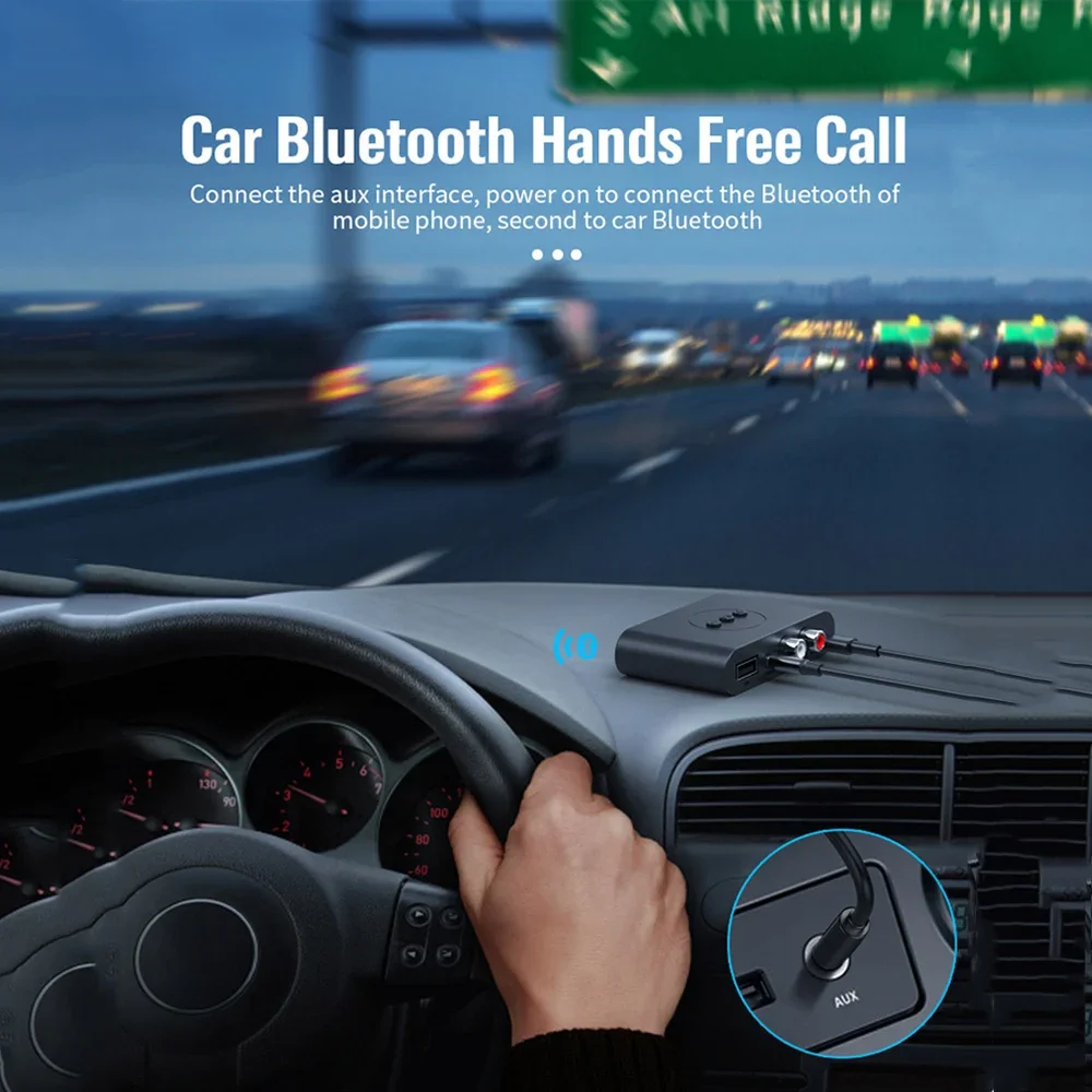 5.0 NFC Bluetooth 호환 오디오 수신기 자동차 핸즈프리 NFC B21 어댑터 수신기 앰프 지원 U 디스크 음악 재생