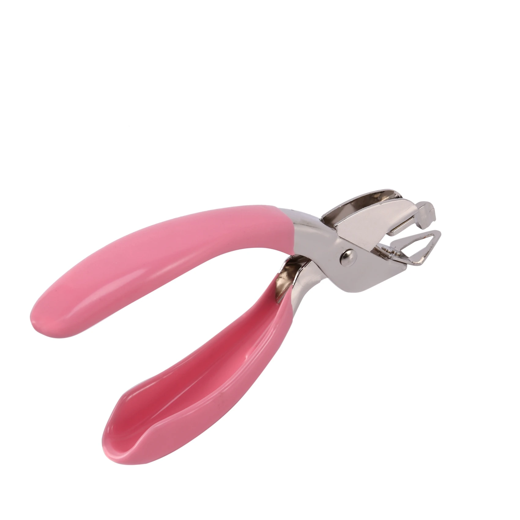 QWE-2X Handheld Staple Remover Lifter Opener Spring-Loaded Staple Puller For Office School Home Use (Pink)