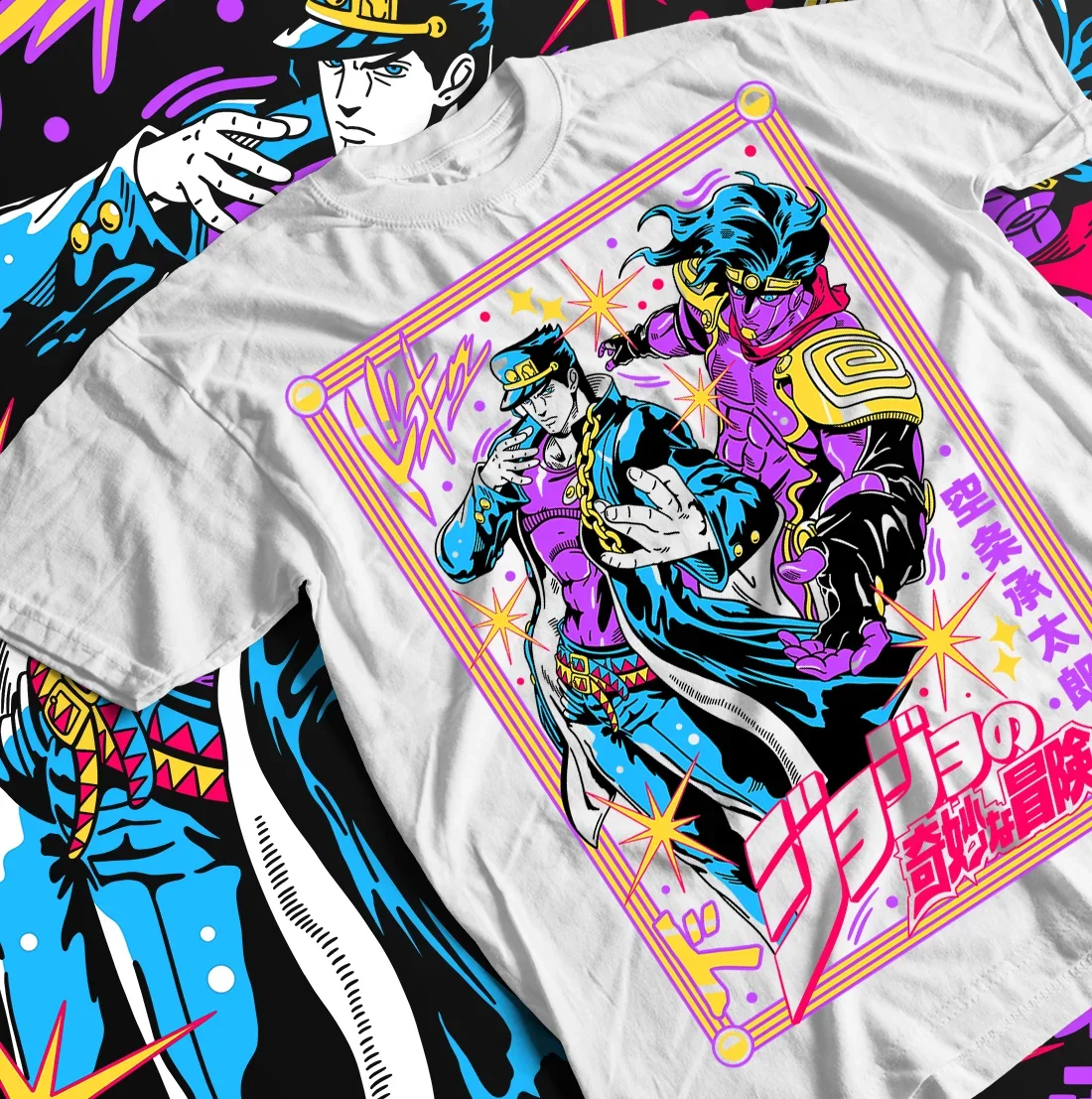 JoJo's Bizarre T-Shirt Adventure JoJo Anime Manga Jolyne Jotaro shirt All Size