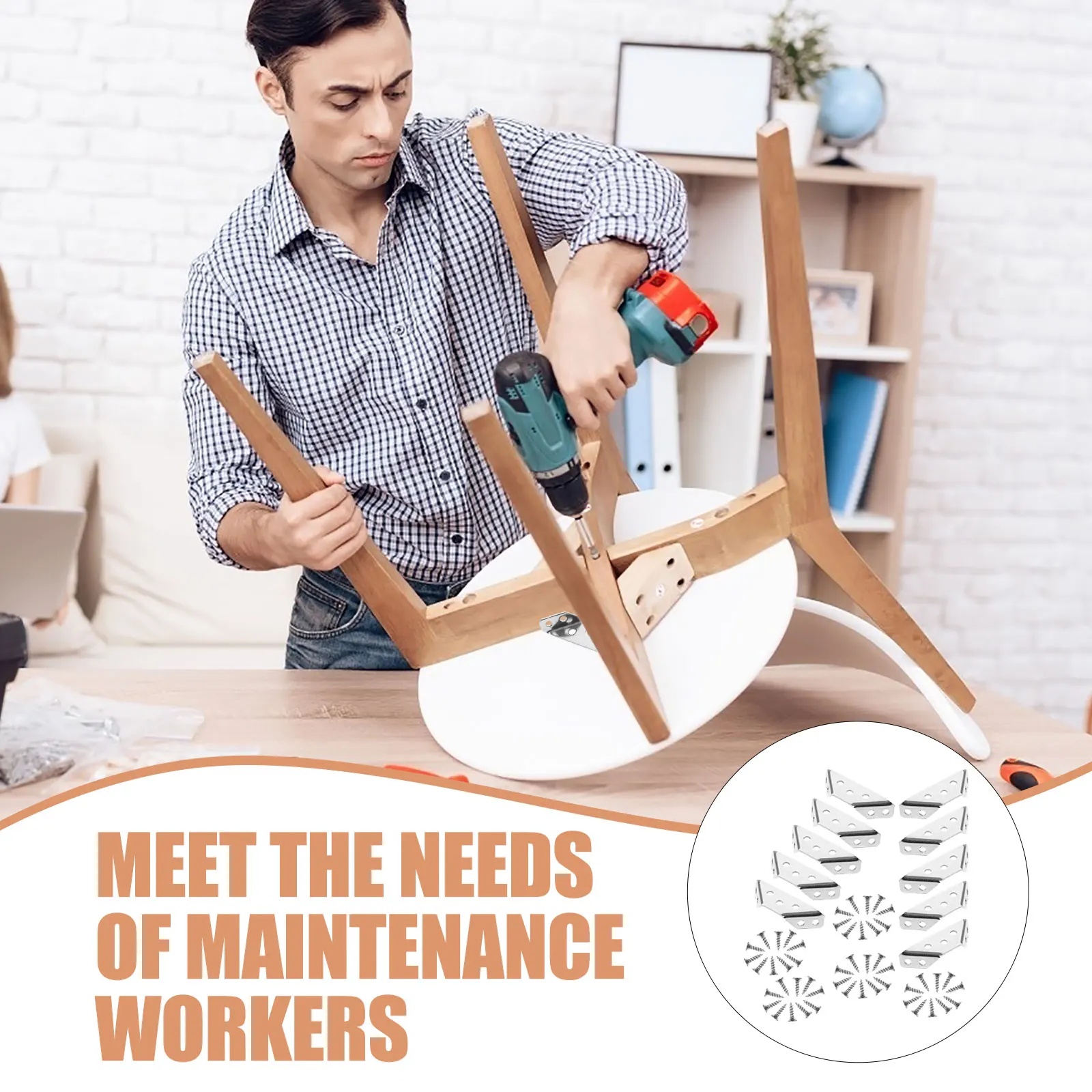 

1Set Stainless Steel Corner Braces Furniture Connectors Durable Rustproof Cabinet Triangle Support Shelf Brackets Silver 90