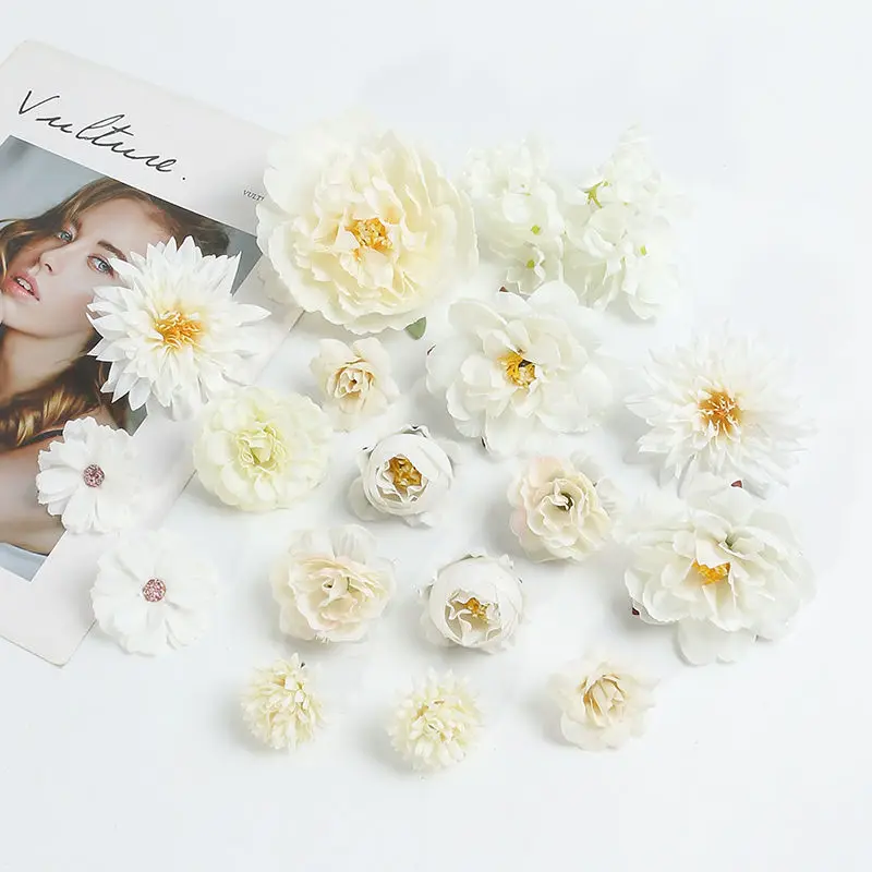 Rose Künstliche Blumen Set Pfingstrose Gefälschte Blumen Für Wohnkultur Hochzeit Ehe Dekorationen Ornamente Bouquet Girlande Zubehör – Detail 5