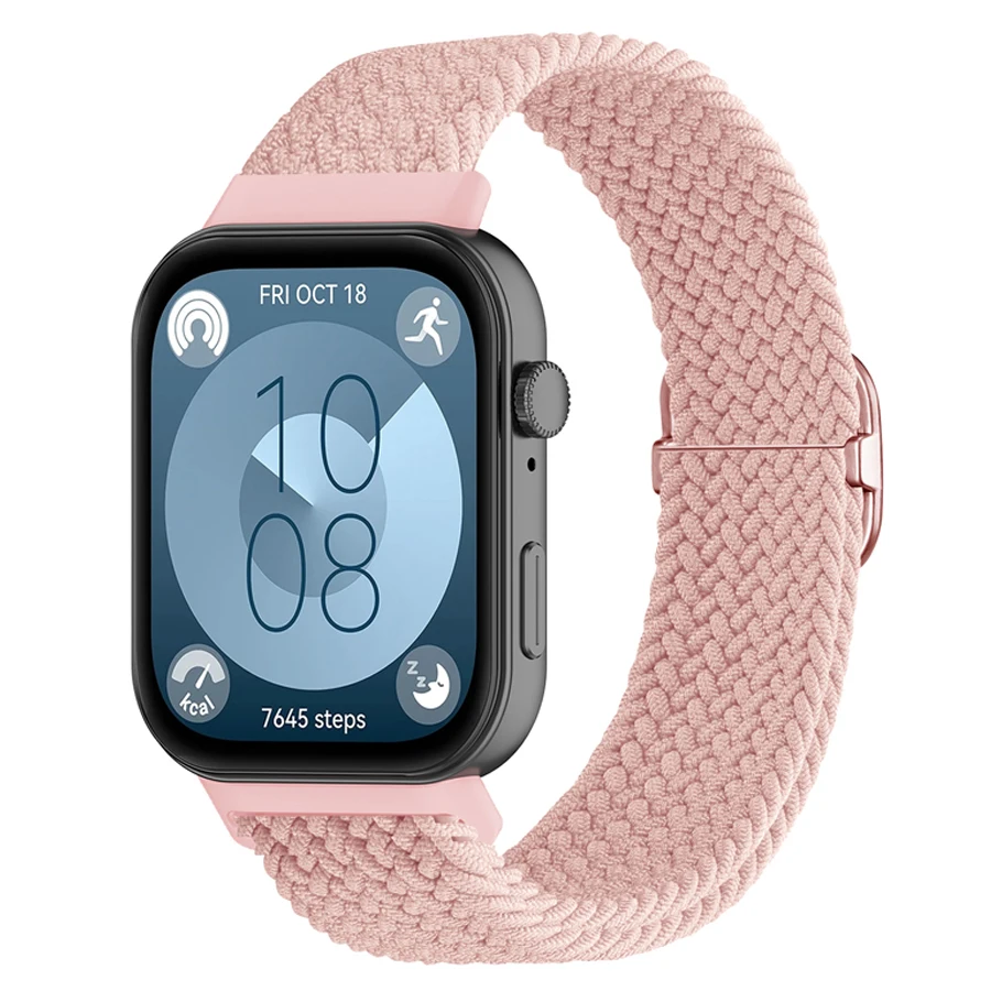 Gevlochten elastische nylon band voor Huawei Watch Fit 5/4/3 armband vervangende polsband voor Huawei Watch Fit 4 Pro/5 Pro riem