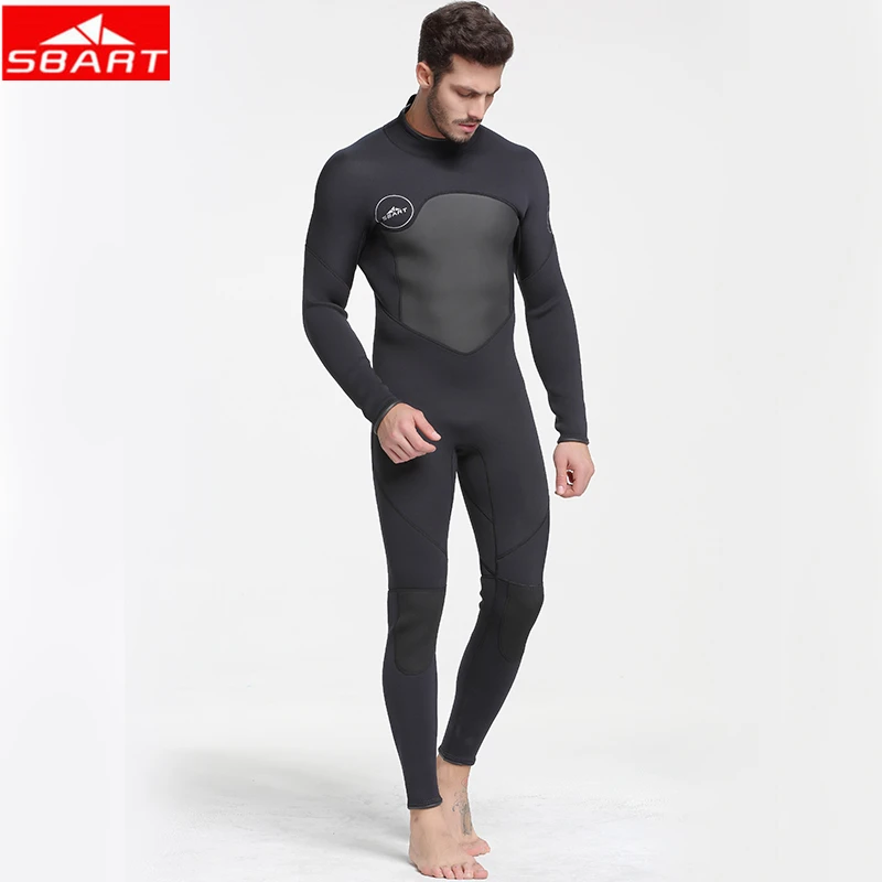 SBART 3MM Neoprene Wetsuit Men Keep Warm Scuba Diving Suit Man Surfing Bathing Swimming Clothes Anti Jellyfish Hunting Clothing