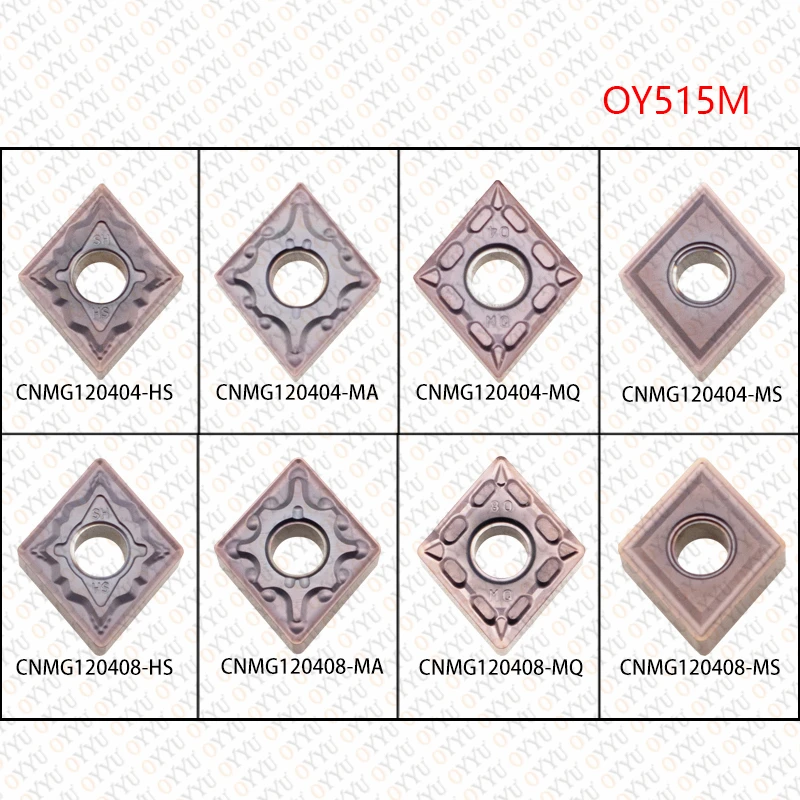 OYYU CNMG Carbide Blade CNMG120404-MQ 120404 120408 CNC CNMG120408-MS MQ MS HS MA HA OY515M Milling Stainless Steel Turning Tool