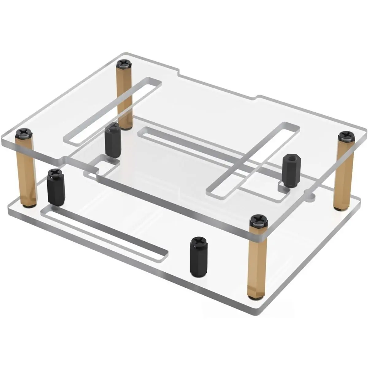 Transparent Case for Q, Supports Installation for the Media Carrier Board, with Opening Design