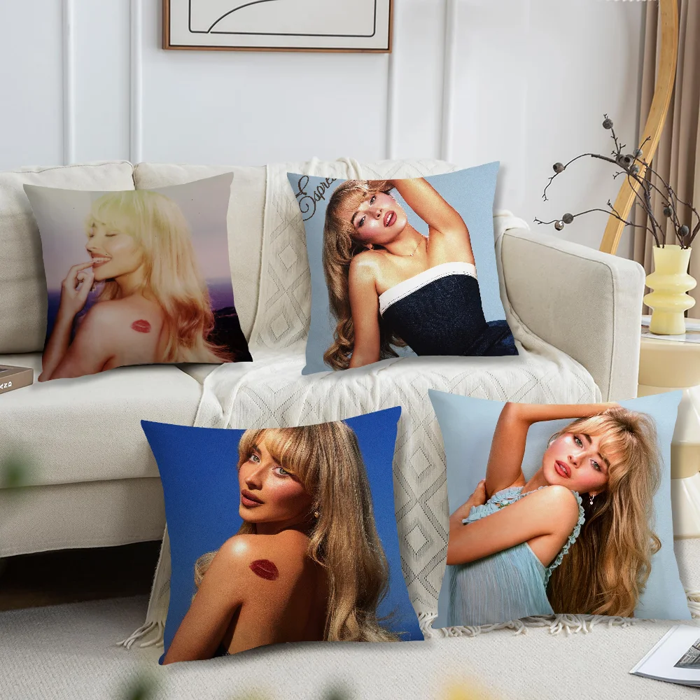 S-Sabrina Carpenter Short n Sweet Pillow Case Living Room Sofa Cushion Cover Suitable For Home Bedroom Room Decoration