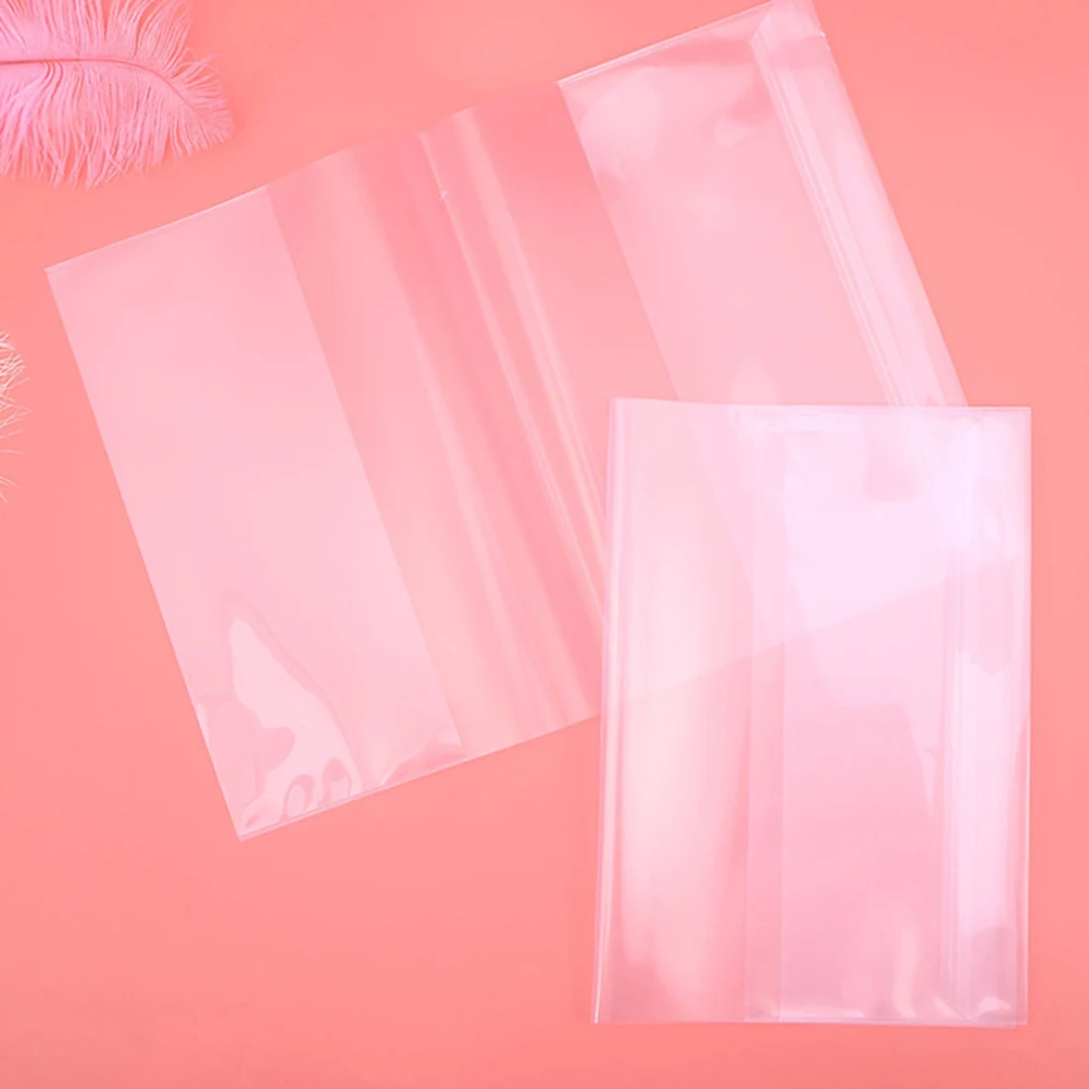 

20pcs Waterproof Clear Plastic Book Covers Adjustable Transparent Sleeve For Books Papers Documents Scrapbooks Photos Cards