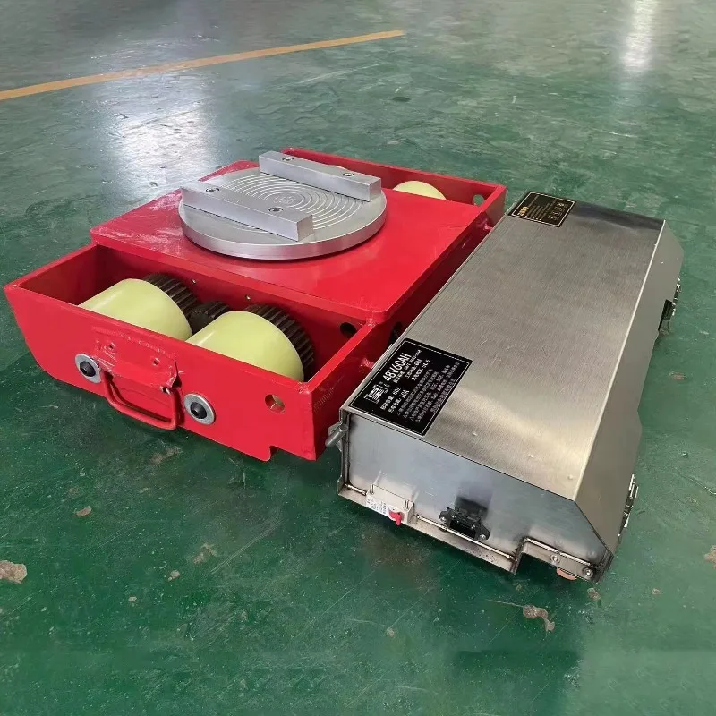 50 Ton Electric Tank Vehicle With Universal Wheel Ground New 10-80 Ton Cargo Mover Trolley for Construction Transport