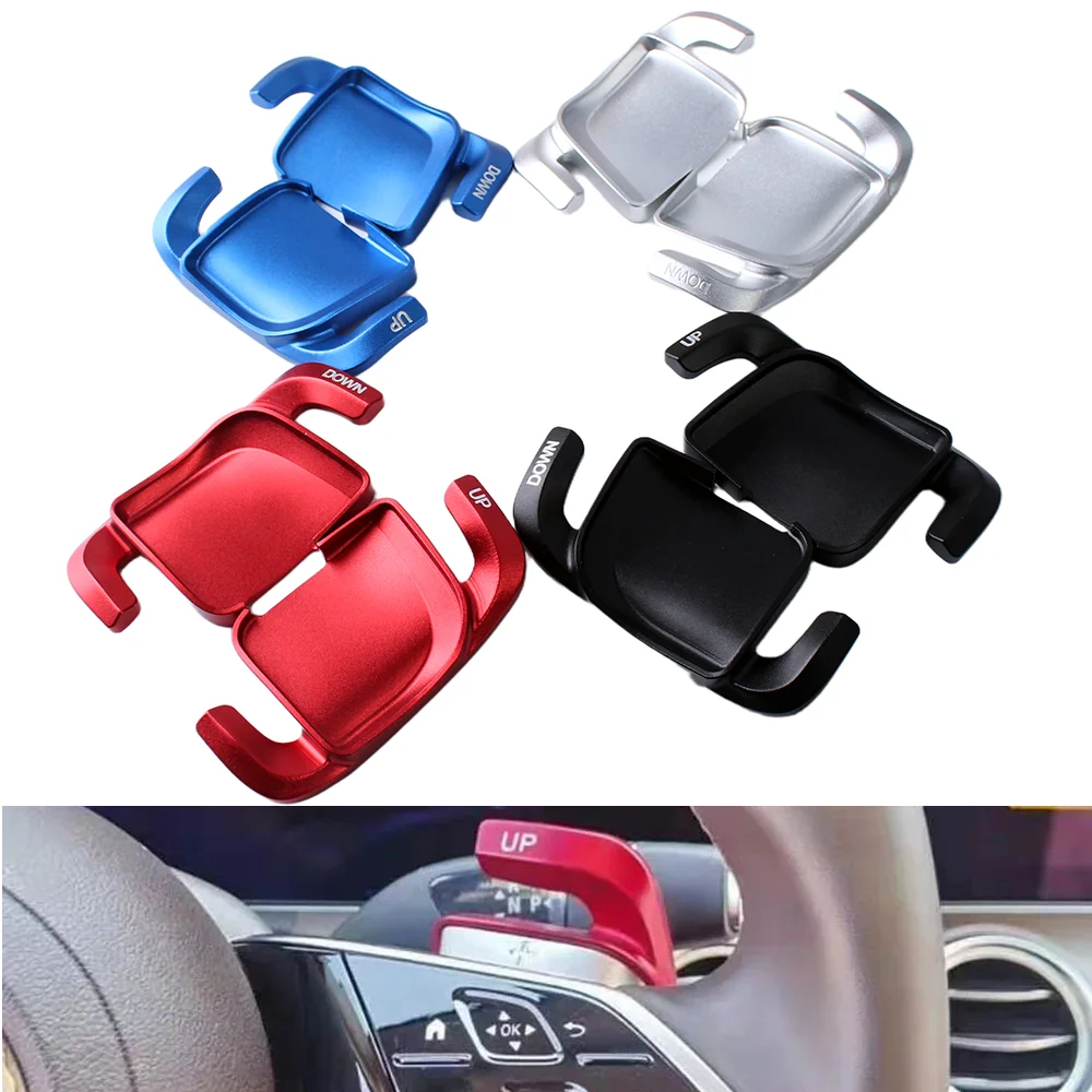 

Накладки на подрулевые лепестки для Mercedes-Benz 2022 C/E-класса W206 W223 C180 C220d, для внедорожников и AMG Line, удлинители переключения передач DSG на руль автомобиля