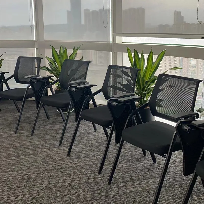 Modern Simple Mesh Training Chair Foldable Conference Chair with Writing Board Office