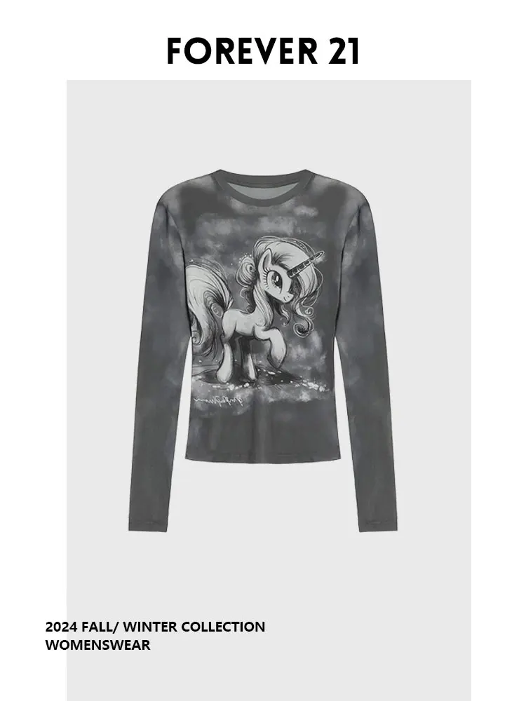 

Ретро-футболка Forever 2 с длинным рукавом, эластичный сетчатый топ для женщин больших размеров, для фигуры типа «груша», из других материалов, 100%