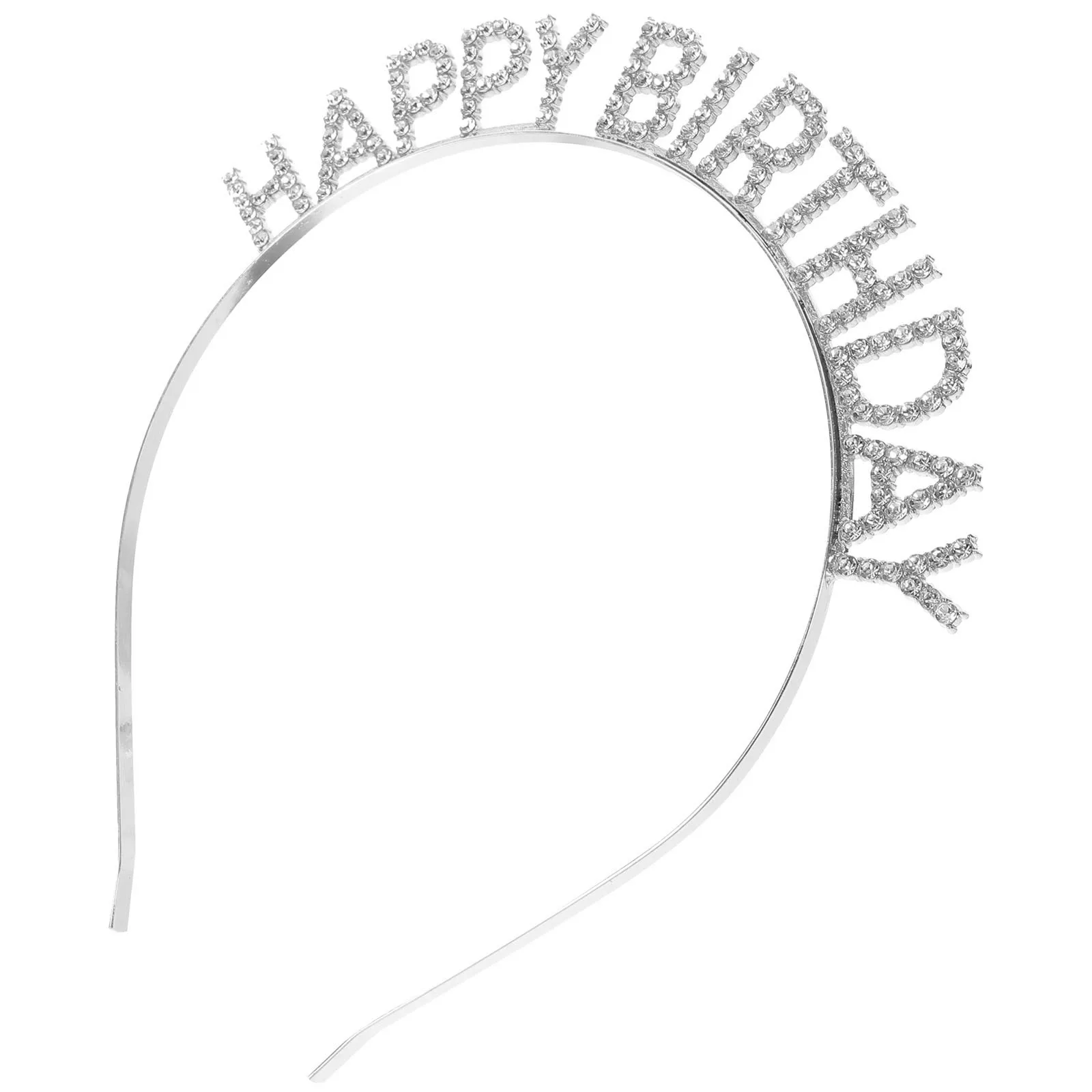 

Rhinestone Crown Decoration Birthday Hair Band Mode Happy Geschenke Stirnband Princess Party Ornament Alloy Headbands for Women