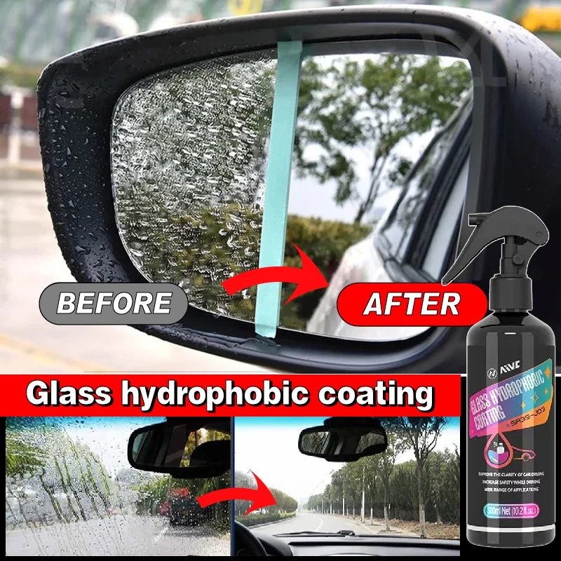 Nano Car Glass Anti Rain Spray Long Lasting Water Repellent Coating Cleaning Agent Windshield Mirror Rain Shield Car Accessories