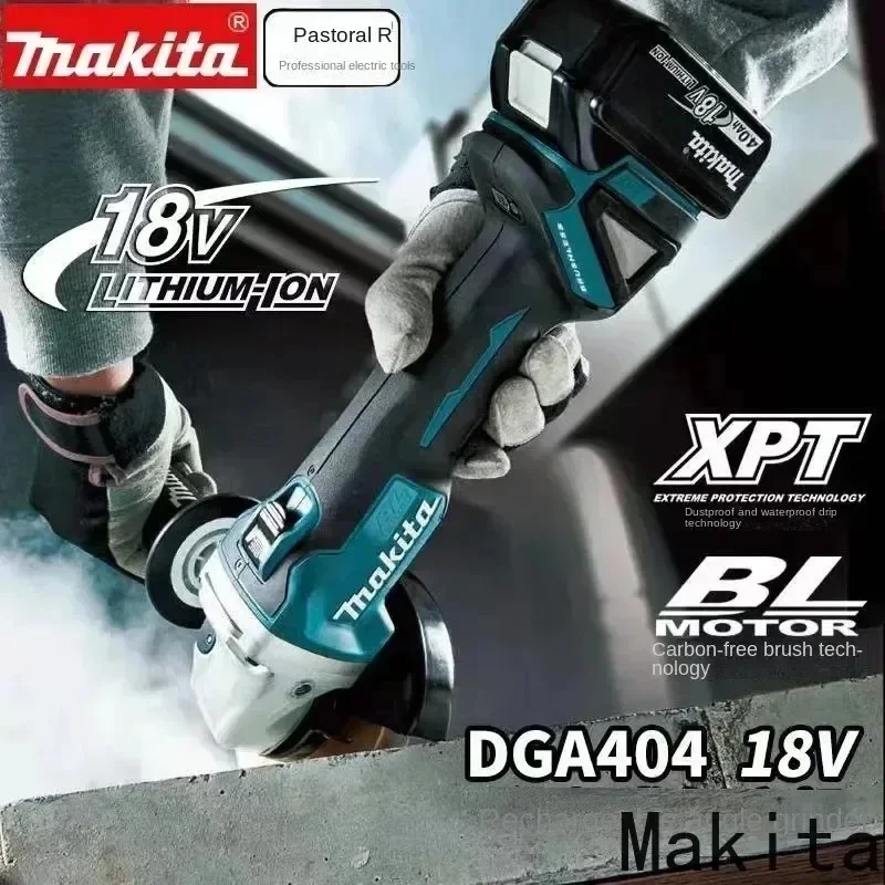 

Makita DGA404 125mm-100mm 18V Brushless Lithium Electric Angle Grinder Rechargeable Cutting Machine High Power Polishing Machine