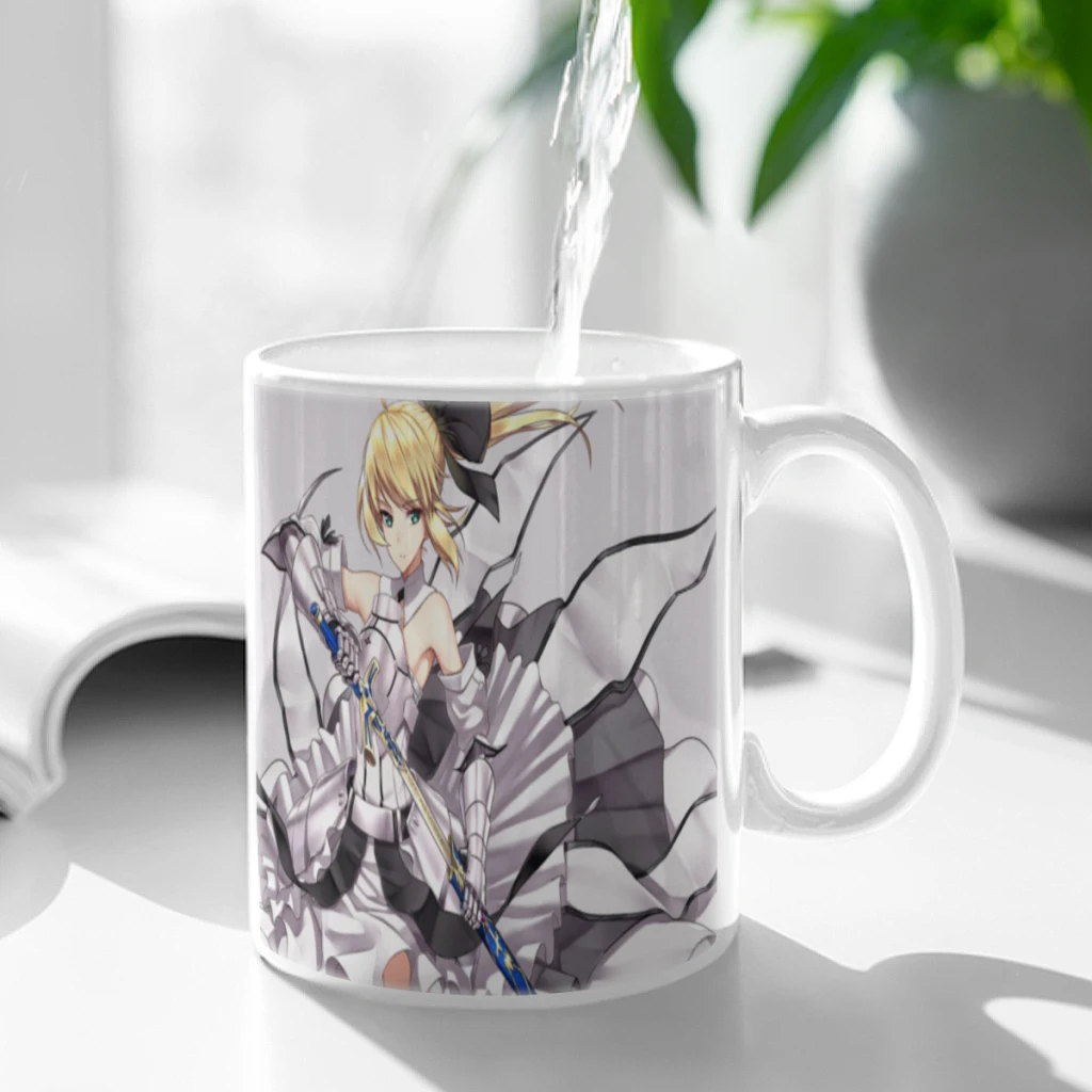 F-Fate Zero Stay Night White Mug 11oz Ceramic Tea Cup Coffee Mug Friends Birthday Gift11oz