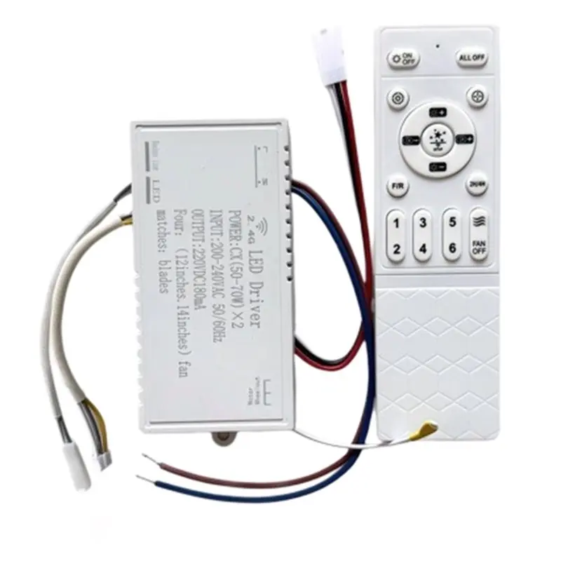 B27B Controller Driver Remote Dimmable Ceiling Fan Light 22V 70W 2.4G Inverter 6-Speed Universal Type