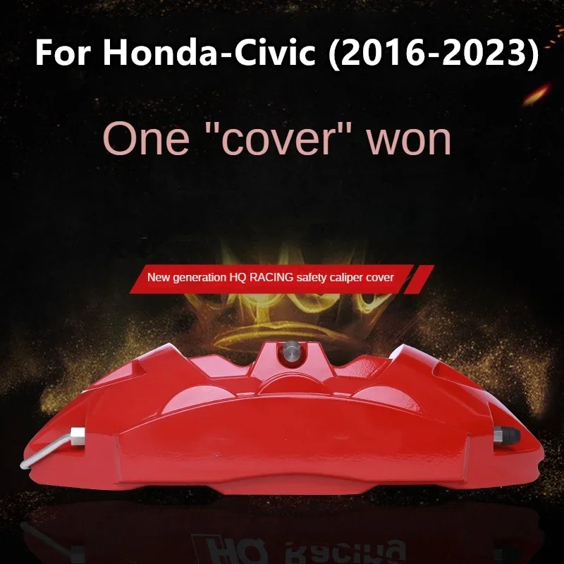 Dla Honda Civic hamulec samochodowy zacisk osłona aluminiowy metalowy zestaw do dekoracji przedniego tylnego koła 2016 2017 2018 2019 2020 2021 2022