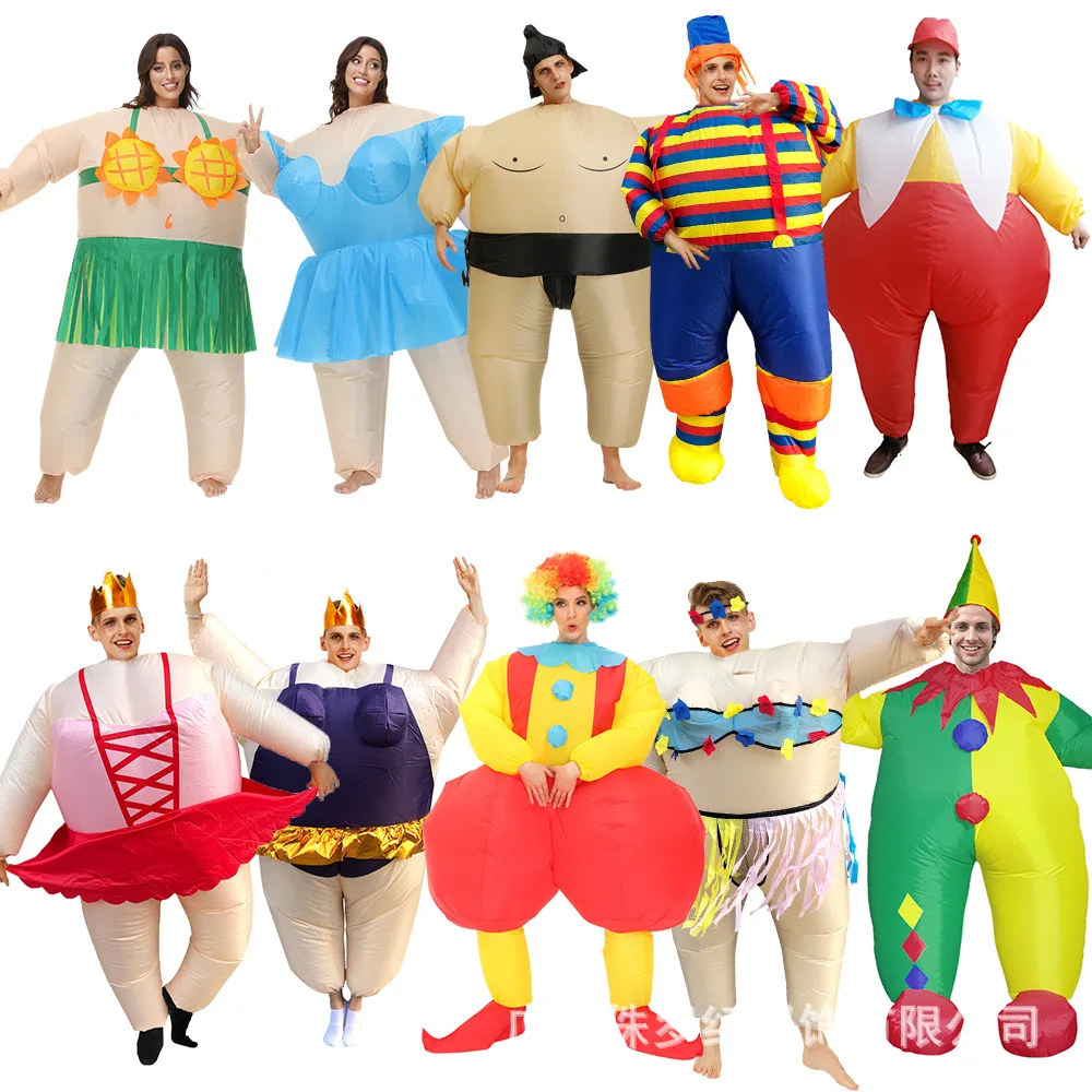 Inflatable Sumo Suit for Adult, Funny Fat Costume, Annual Meeting Performance, Party Clown, Birthday