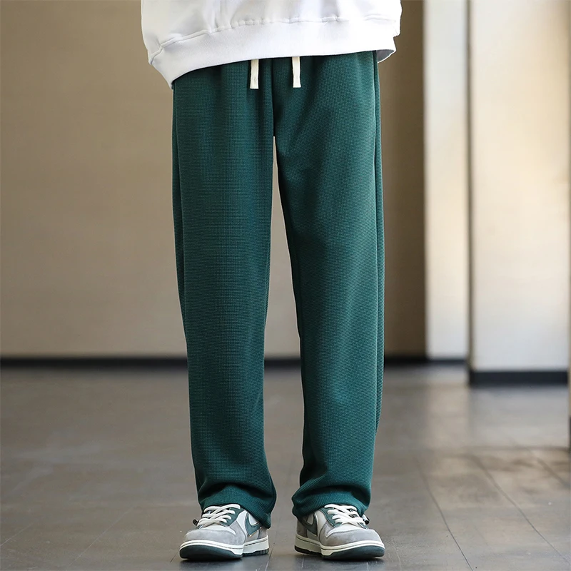 Spring And Summer Youth New Fashion Casual Loose Trousers Men'S Versatile Korean Style Elastic Waist Straight Leg Sports Pants