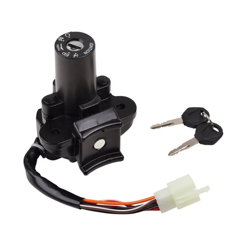 NEW HOT In Stock-Fuel Gas Cap Lock Set For Kawasaki KLX250 250S SF KLX125 KL250- Ignition Switch Replacement Parts
