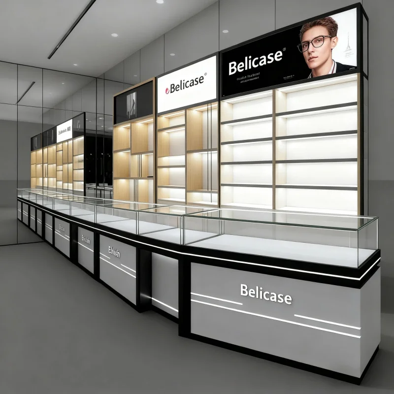 custom.Included Poster Eyewear Optical Shop Interior Design Decoration Displays Sunglasses Shop Store Showcases Cabinets