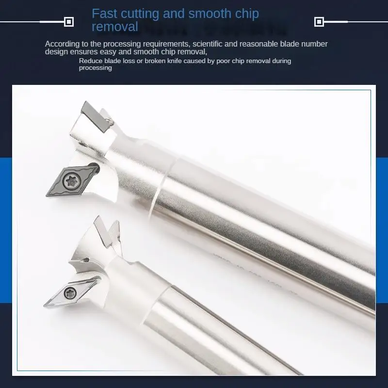 YW45°55°60°70°75°CNC dovetail groove milling cutter rod internal hole V-groove milling cutter bar install DCMT VCMT blade