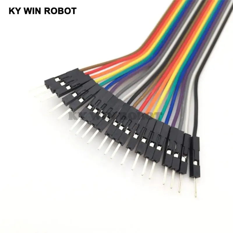

Dupont line 20cm 2.54mm 1p-1p Pin Female to Male Color Breadboard Cable Jump Wire Jumper For Arduino 20pcs