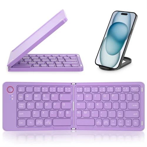 Teclado plegable Bluetooth portátil para tableta IOS/Android/Windows, teclado portátil para teléfono móvil, accesorios de ordenador