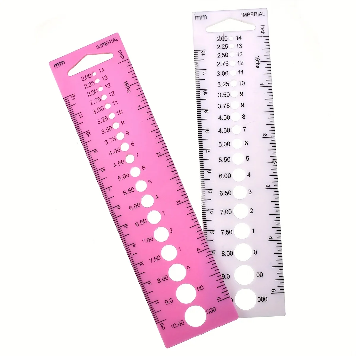 1pc Knitting Needle Gauge Ruler Knitting Crochet Needle Size Checker Measurement Tool for Knitting Weaving Crafts