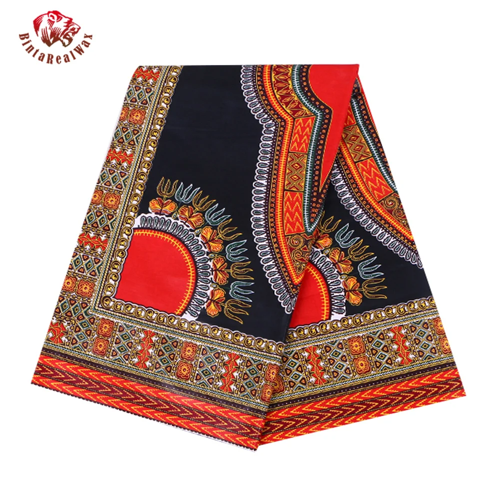 BintaRealWax African Print Wax Fabric Positioning Pattern Cotton Material Retro Style Fabrics for Sewing Dresses 24FJ2003