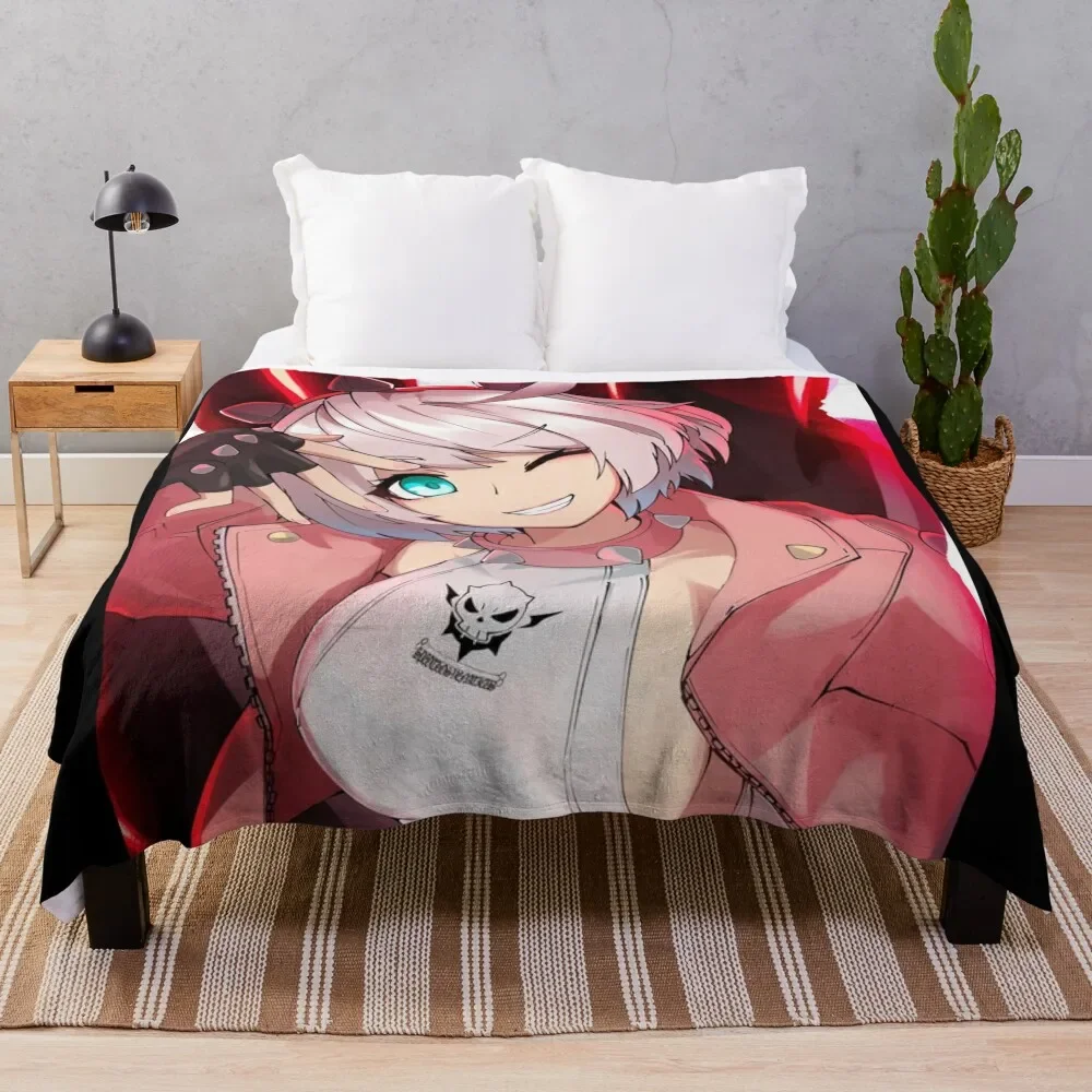 

Guilty Gear Elphelt Valentine Throw Blanket Compact Warm Blanket for Car Road Trip