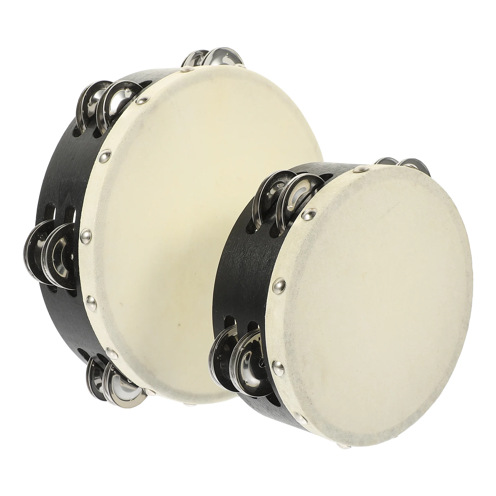 

2pcs Handheld Tambourine Set For Kids Percussion Musical Instruments Birthday Party Favors Hand Drum Music Instrument Early