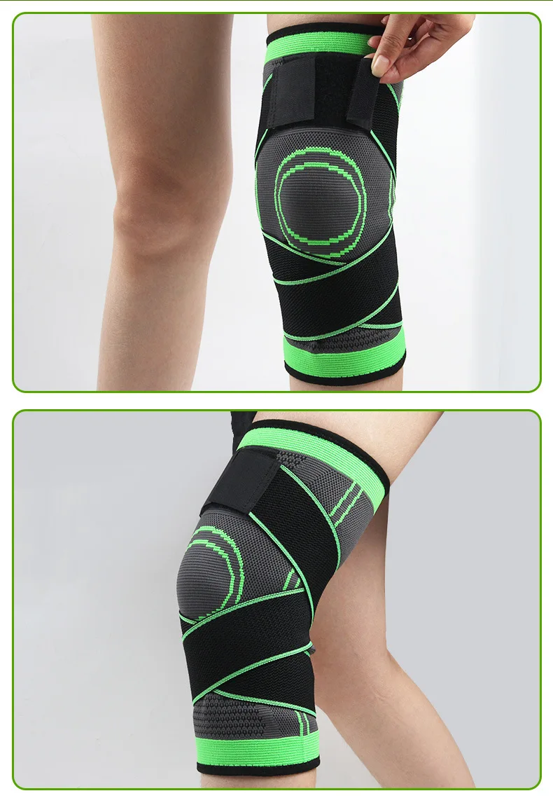 Fitness Knie Hülse Sport Straps Kompression Turnhalle Basketball Knie Protektoren Wandern Camping Badminton Männer Frauen Bein Wachen – Detail 7