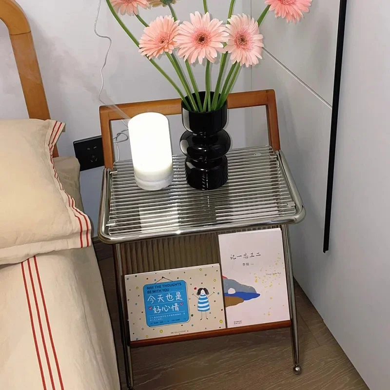 Solid Wood Side Table, Small Coffee Table, Bedside Sofa, Mini Small Creative Bedroom, Simple Design, Corner Table