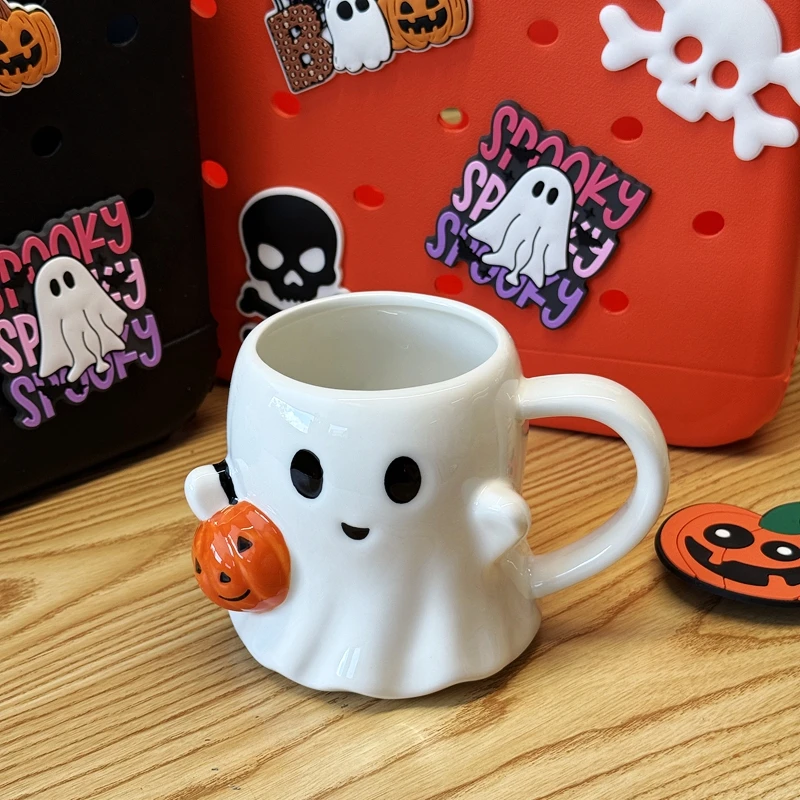 

Halloween Creative Quirky Holiday Cartoon Elf Ceramic Mugs Coffe Cups Easter Friends Gift Ghost Water Cup Tumbler Halloween Gift