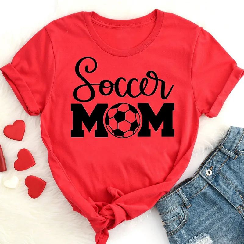 Fußball Mutter Fußball Fußball Shirt Kurzarm Top T-Shirts Cctton T-Shirt Mode Streetwear Harajuku Goth Kawaii Drop Shipping