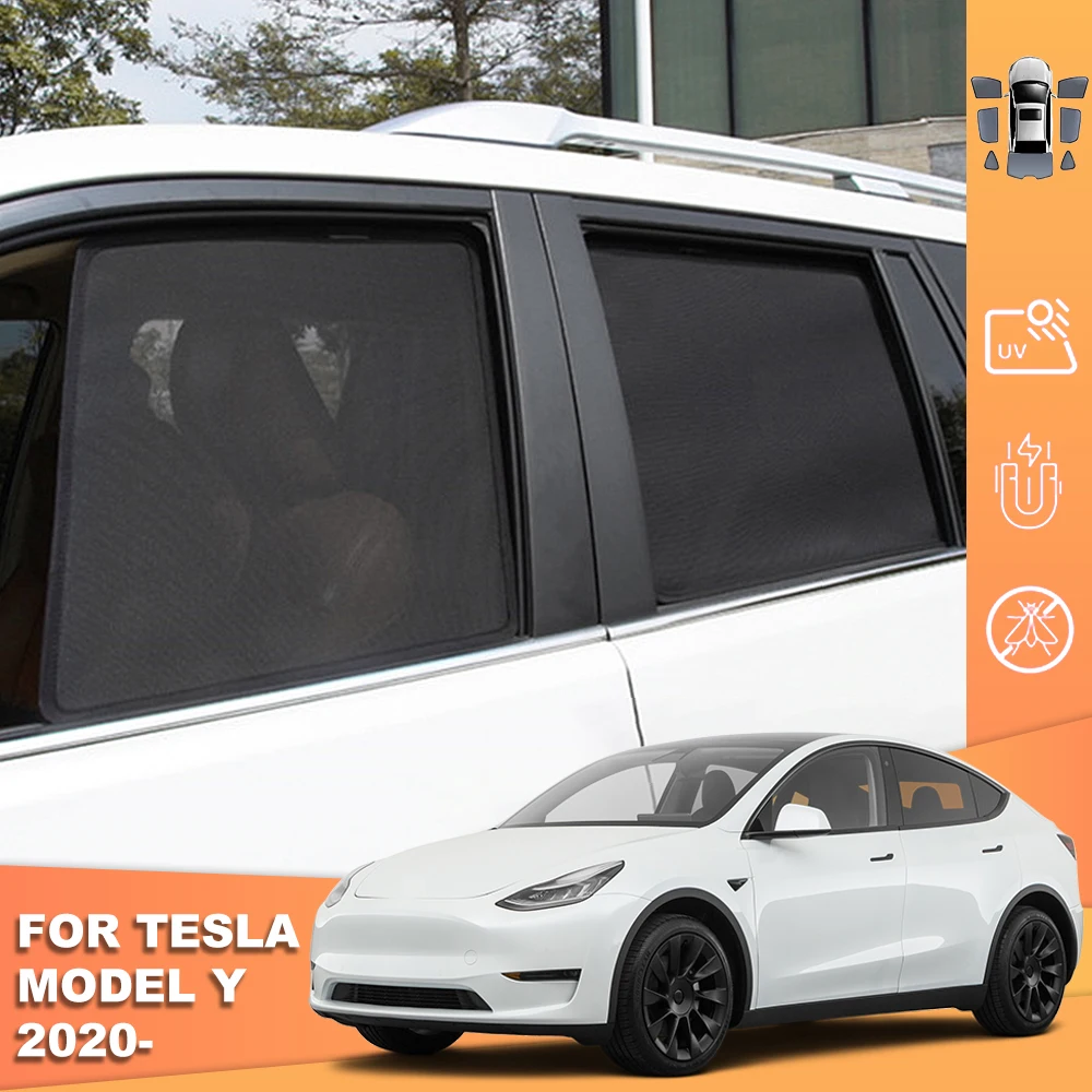 

For Tesla Model Y ModelY 2021 2022 2023 2024 Car SunShade Shield Front Windshield Curtain Rear Side Baby Window Sun shade Visor