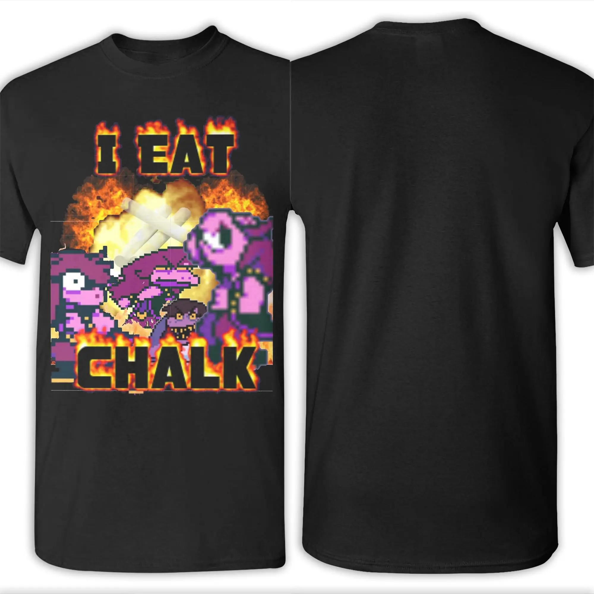 أنا أكل الطباشير سوزي ديلتارون ميرش الرجال النساء تي شيرت القطن الخالص تي شيرت جرافيك الملابس
