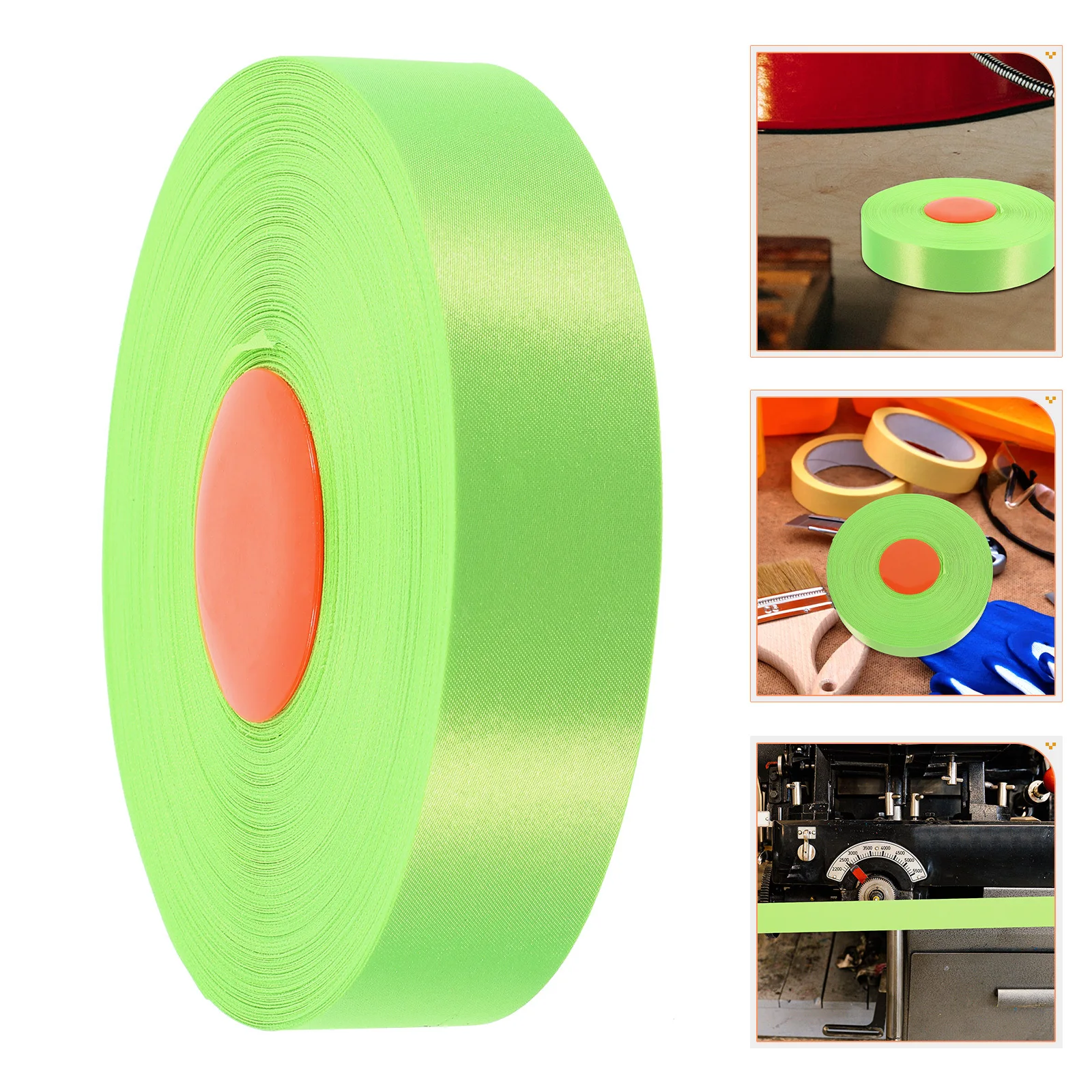 Fluorescent Marking Tape 1 Roll Bright Green Cuttable Flagging Tape for Workplace Safety Barrier Warning Demarcation Reusable