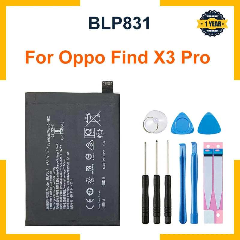 High Quality BLP831 4500mAh Phone Replacement Battery For Oppo Find X3 Pro X3Pro CPH2173 PEEM00 Batteries Bateria