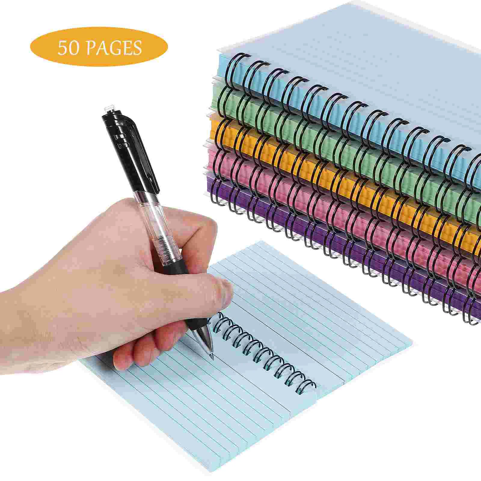Colored Coil Pcs Small Study Portable Notepads Papers Flash Revision Cards Cards Notebooks Study Office Writing