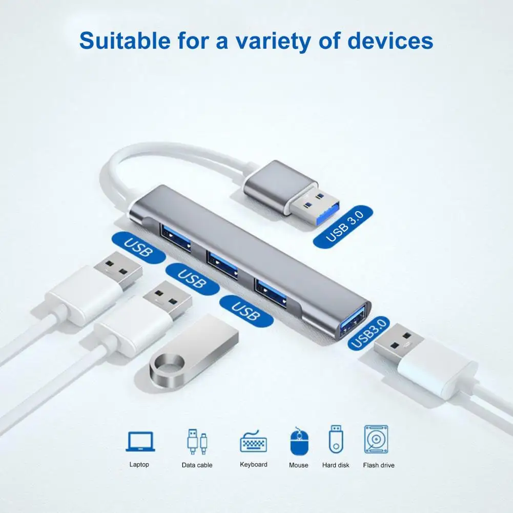 Versatile Docking Station for Work Entertainment Easy Carry Usb3.0 4-in-1 Docking Station Hub Stream Movies for Laptops