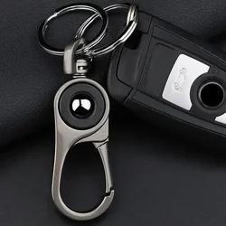Zinc Alloy Car Key Ring Pure Color Buckle Keychain Gift Car Key Anti-lost Car Key Chain Accessories- Perfect for Men and Women!