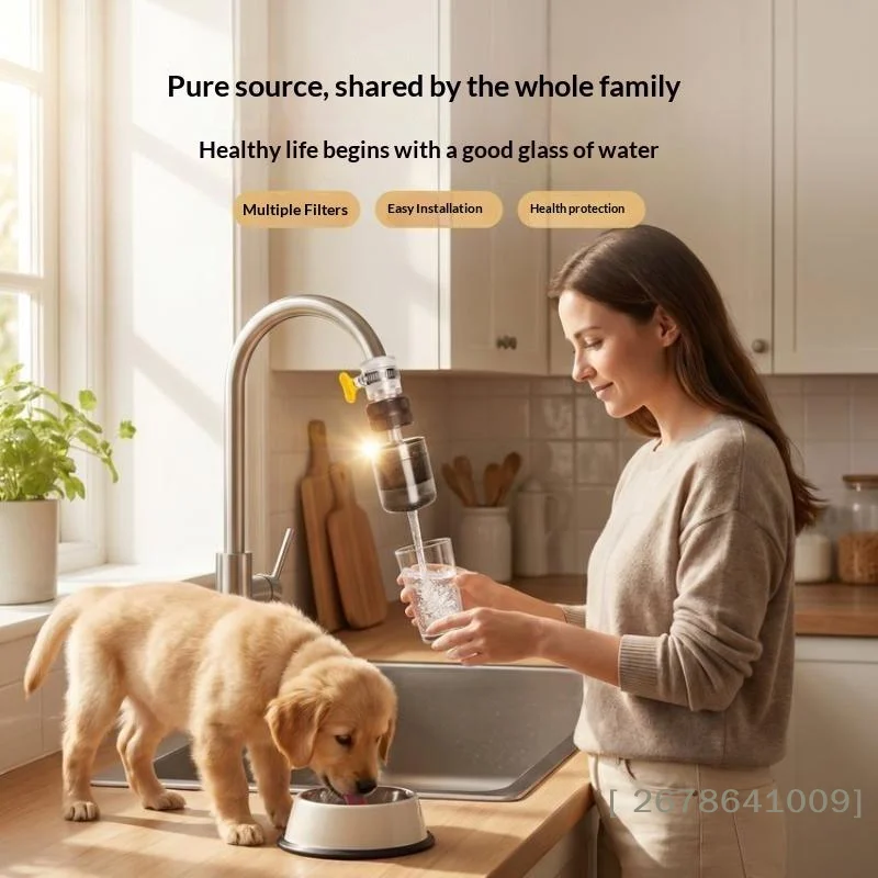 〔L〕Titanium Faucet Water Filter Efficient Impurity Removal Durable ABS Body For Home Kitchen Drinking Water Use