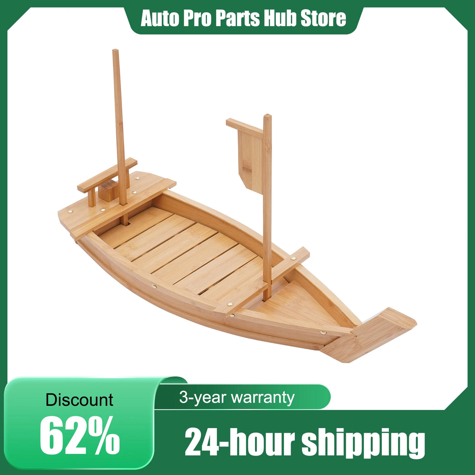 

Поднос для сервировки, бамбуковая лодка для суши, деревянное блюдо для суши 28 дюймов, большой поднос для демонстрации еды, для сашими, фруктов, десертов, декор для стола