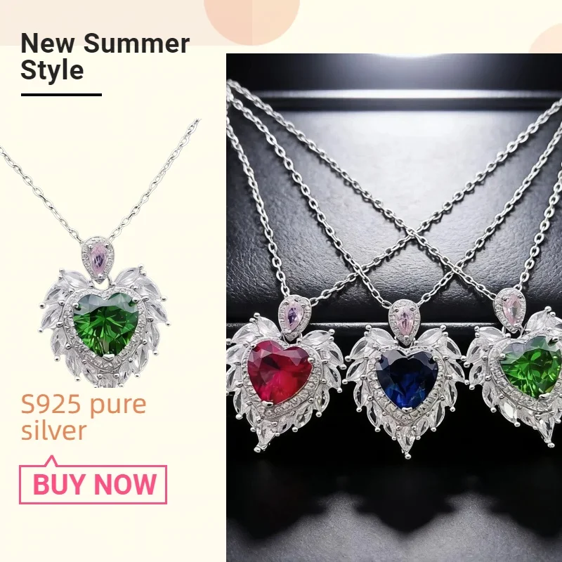 The heart-shaped zircon necklace has a luxurious, sweet and romantic style, making it an ideal gift for your wife's anniversary.